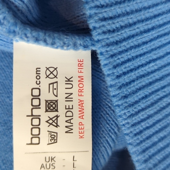 Boohoo NWT Slash Neck Knitted Tracksuit (Top Only) - Picture 10 of 12